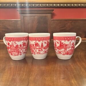 Calamityware Things Could Be Worse Red Christmas Mug Set of 3 Don Moyer 12‎ Oz